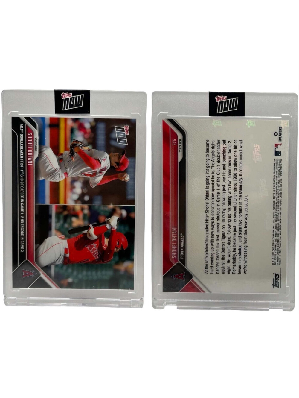 2023 Topps Now #625 Shohei Ohtani 1st SHO of Career Game 1 - 2HRs Hit Game 2